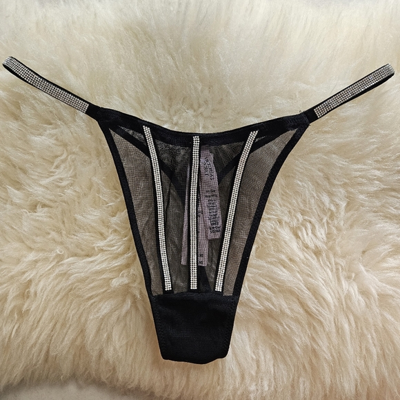 Victoria’s Secret Very Sexy sheer rhinestone thong panty set of 3 - LARGE - Picture 8 of 10